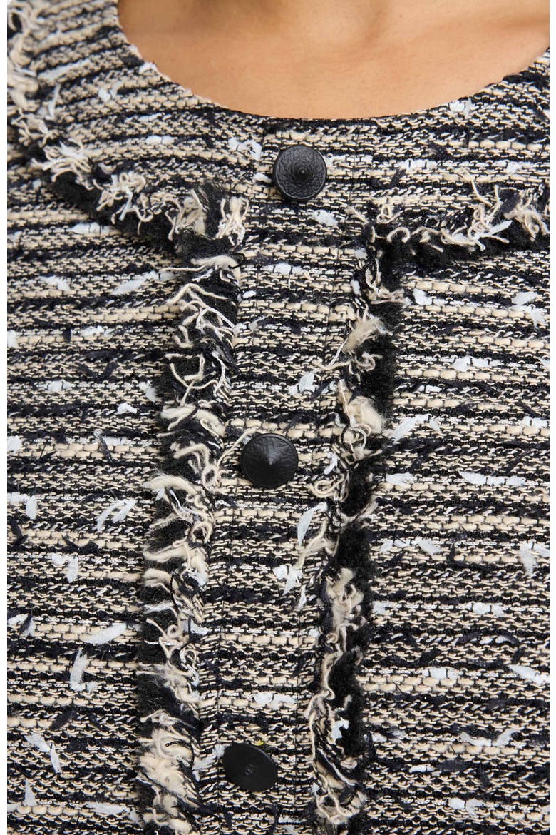 Cass Midi Tweed Dress, Alternate, color, SANDSTONE