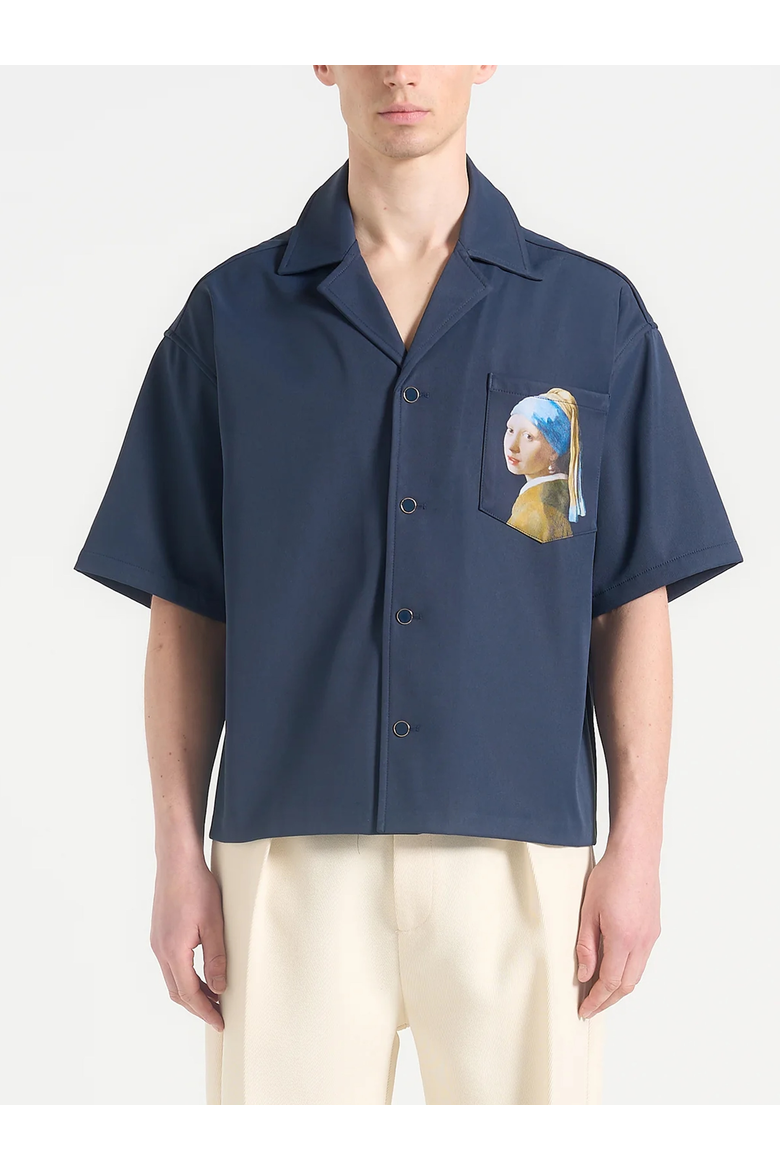 Stephane "A Girl With A Pearl Earring" Shirt, Alternate, color, Indigo