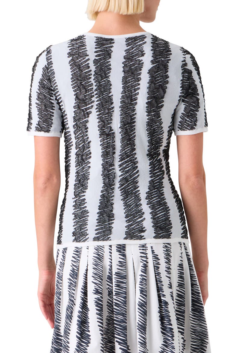 Scribble Jacquard Sweater, Alternate, color, CREAM-BLACK