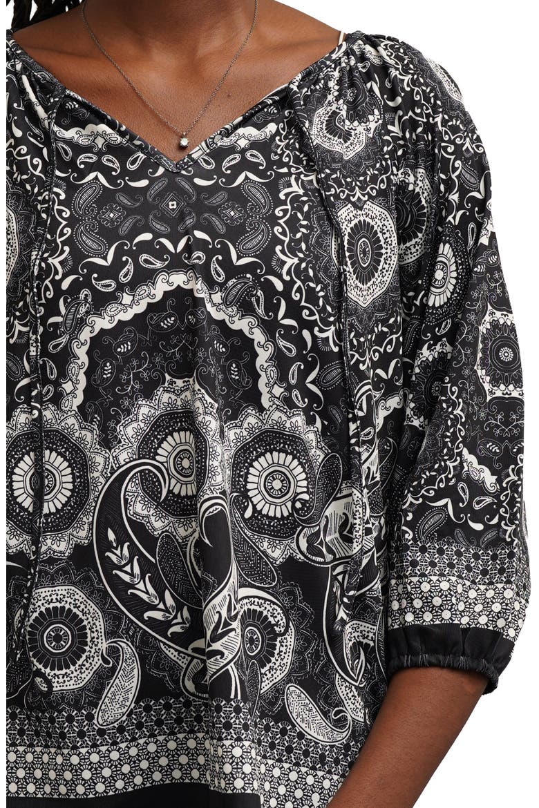 Peasant Neck Jersey Top, Alternate, color, MARIA