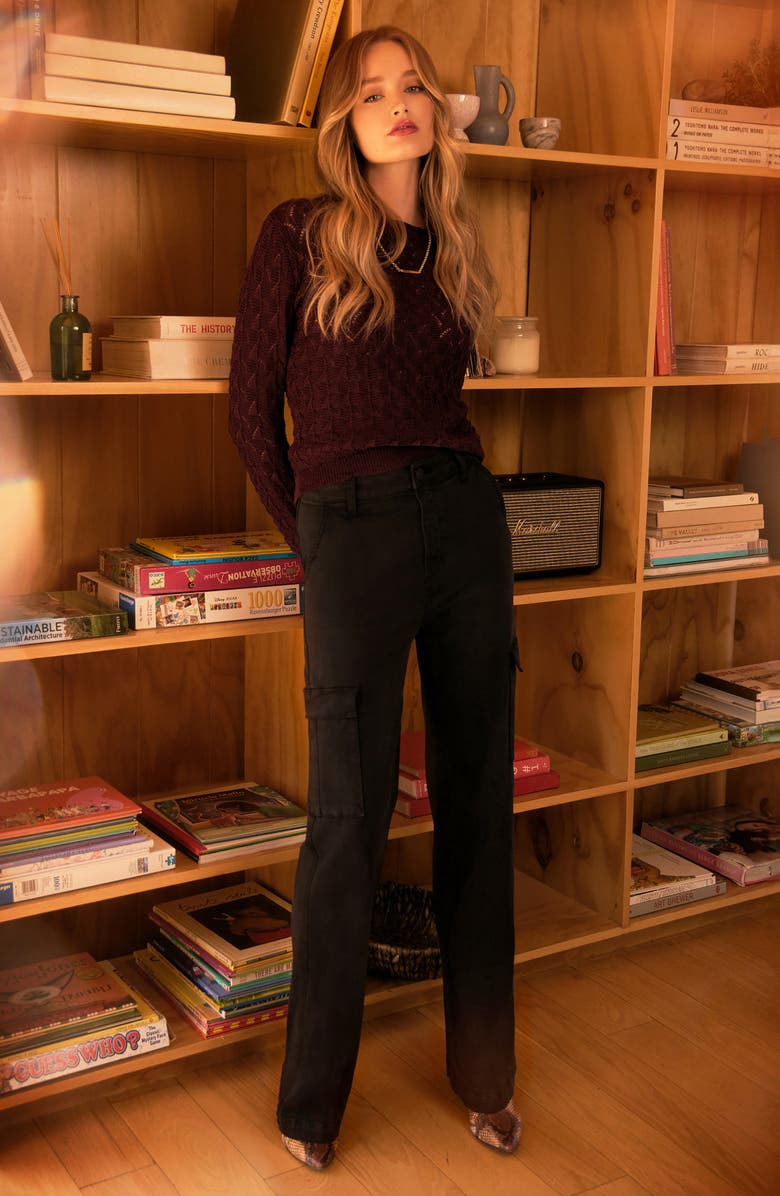 KUT from the Kloth Cosmo Open Stitch Crewneck Sweater, Alternate, color,