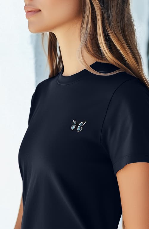 Dalix Butterfly Womens Relaxed Tee In Blue