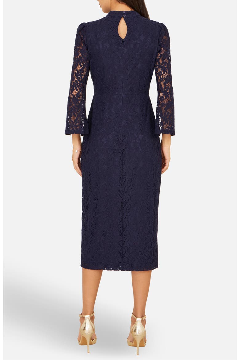 navy lace fitted dress Alie Street Lila Lace Dress Navy