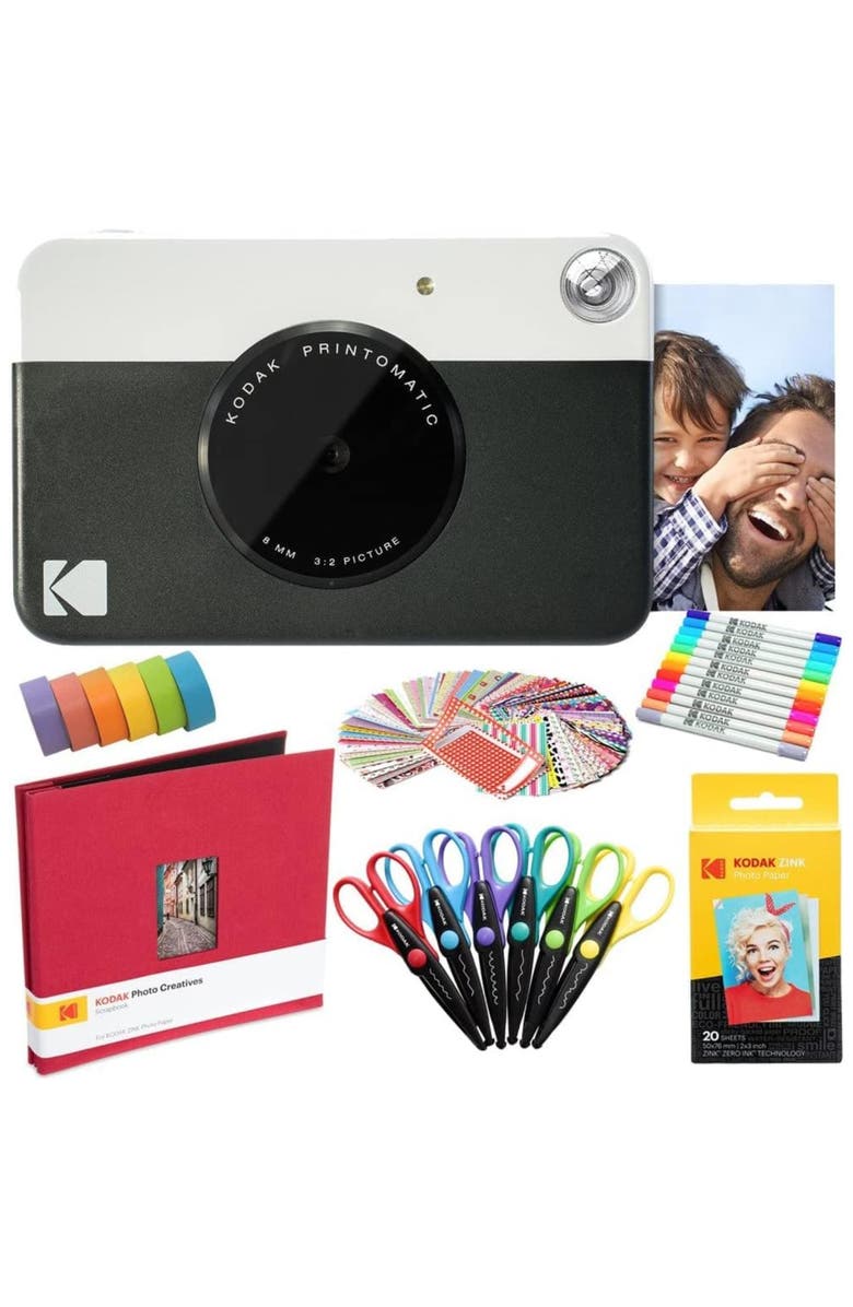 Kodak Printomatic Camera Bundle + 20 Sheets, Main, color, Black