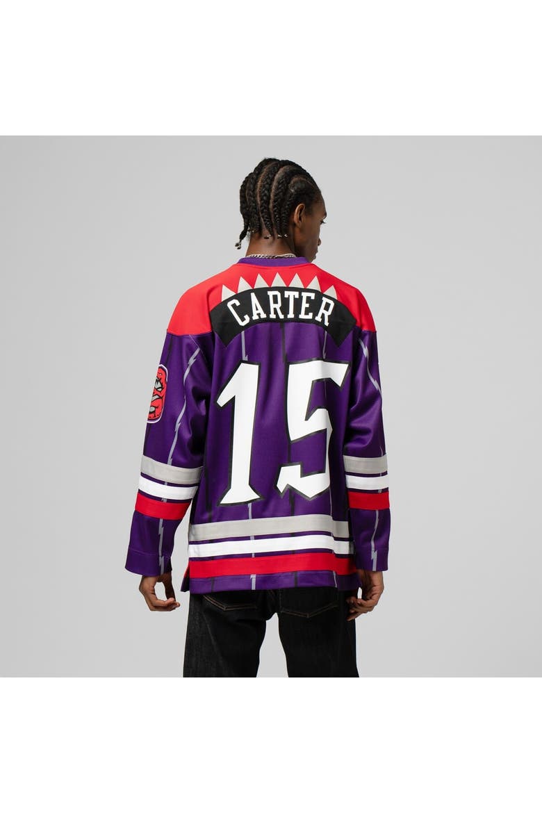 Unisex Mitchell & Ness Vince Carter Purple Toronto Raptors Maxxed Out Fashion Hockey Jersey, Alternate, color, Purple