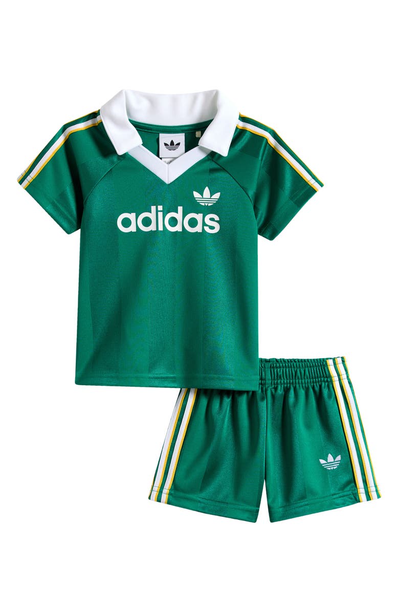 adidas Archive Soccer Jersey & Shorts Set, Main, color, Bold Green
