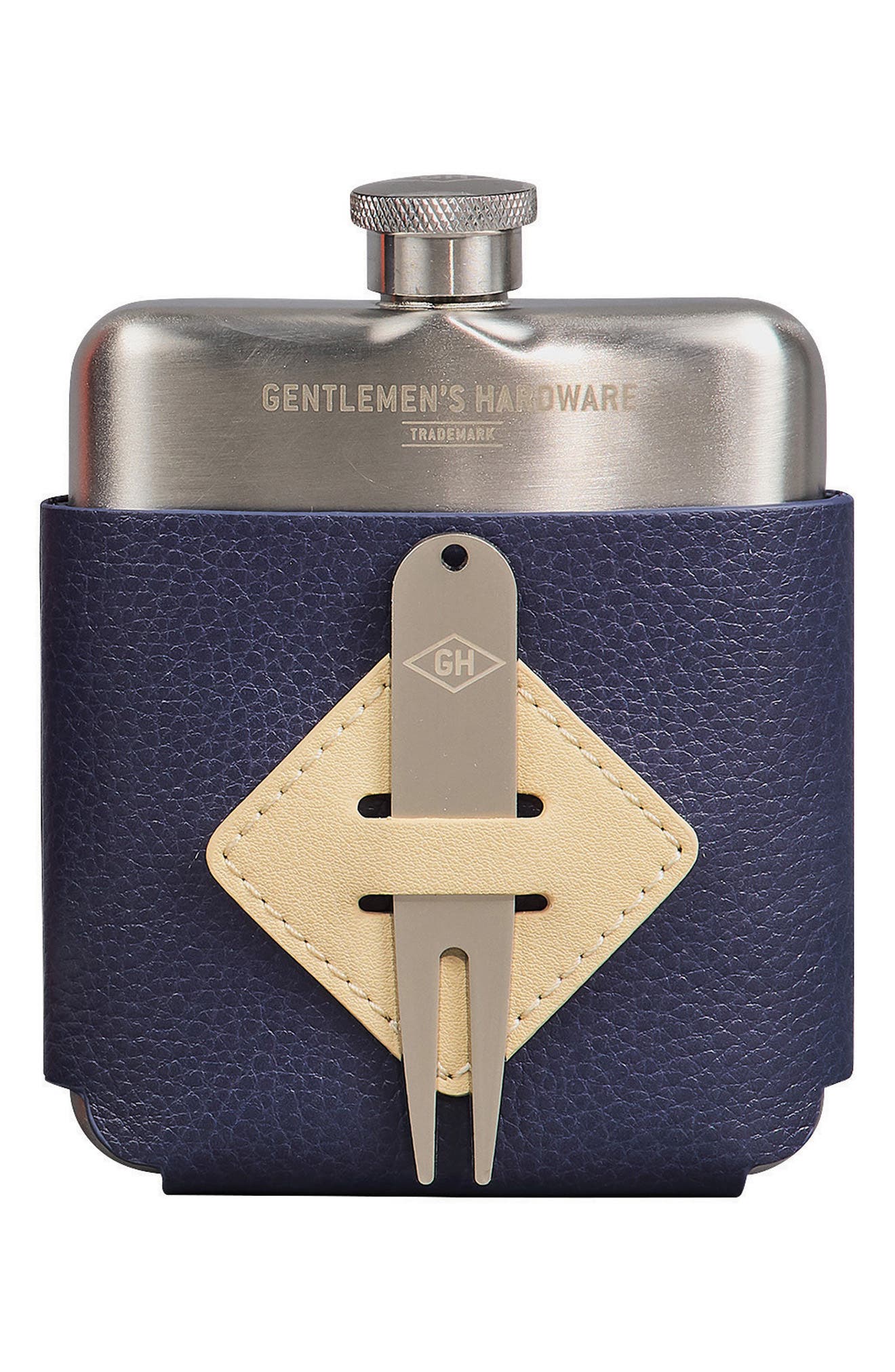 Golfer's Hip Flask & Divot Tool Set