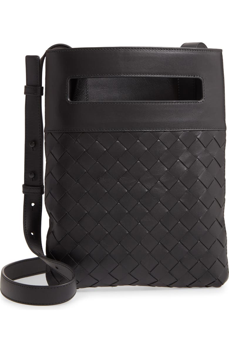 Bottega Veneta Intrecciato Leather Messenger Bag, Main, color,