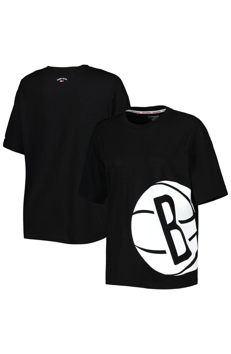 TOMMY JEANS Women's Tommy Jeans Black Brooklyn Nets Bianca T-Shirt, Main, color, Black