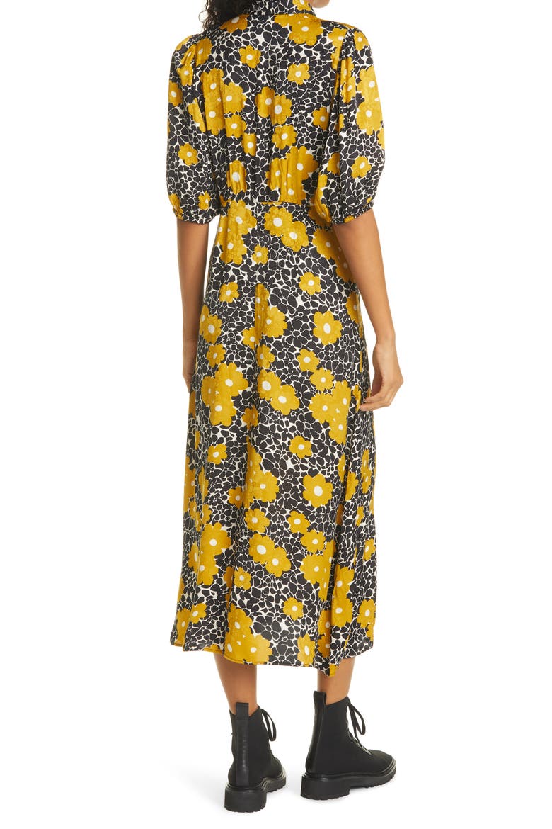 Babeth Floral Shirtdress, Alternate, color, CURRY