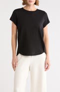 DKNY Roll Sleeve Cotton Blend T-Shirt