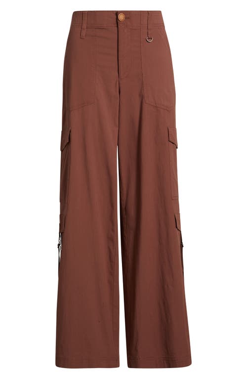 Wit & Wisdom 'ab'solution High Waist Cotton Blend Cargo Pants In Brown