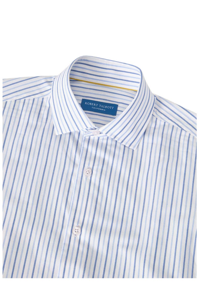 Reynolds Ultra Light Weight Brushed Stripe Shirt, Alternate, color, Light Blue Multi