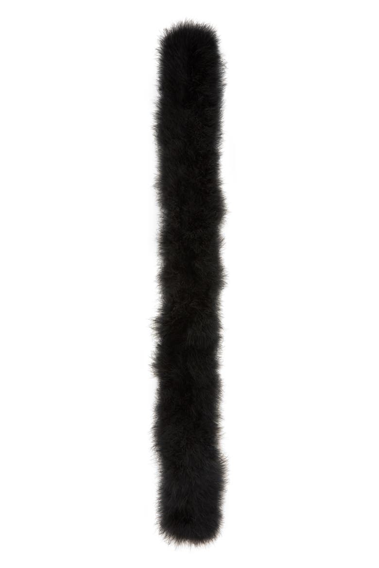 Feather Scarf, Alternate, color, BLACK