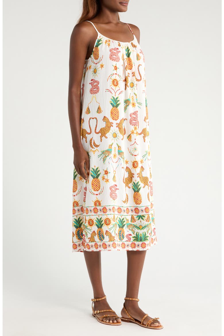 Mixed Print Sleeveless Maxi Dress, Alternate, color, NEW IVORY