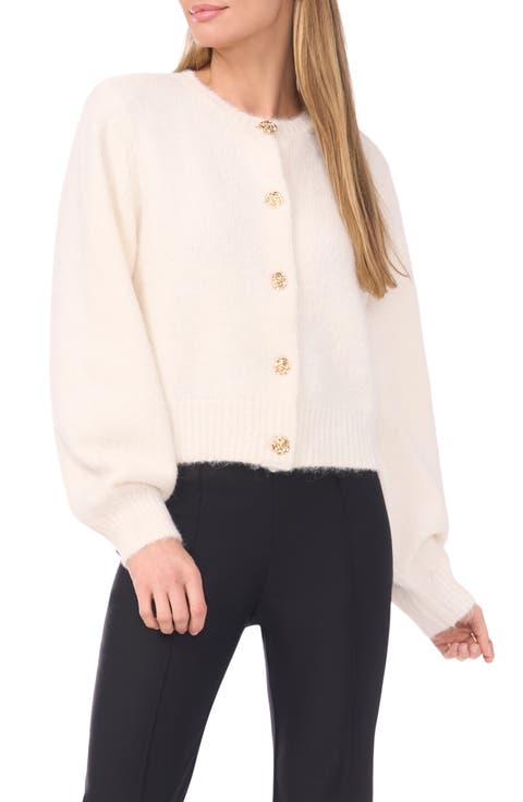 Fina Fuzzy Crewneck Cardigan