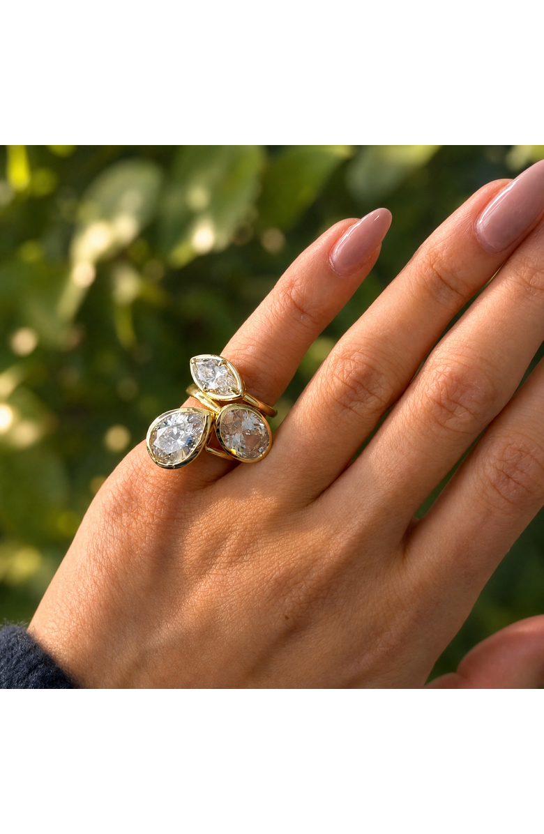 BY ADINA EDEN CZ Marquise Bezel Pinky Ring, Alternate, color, Gold