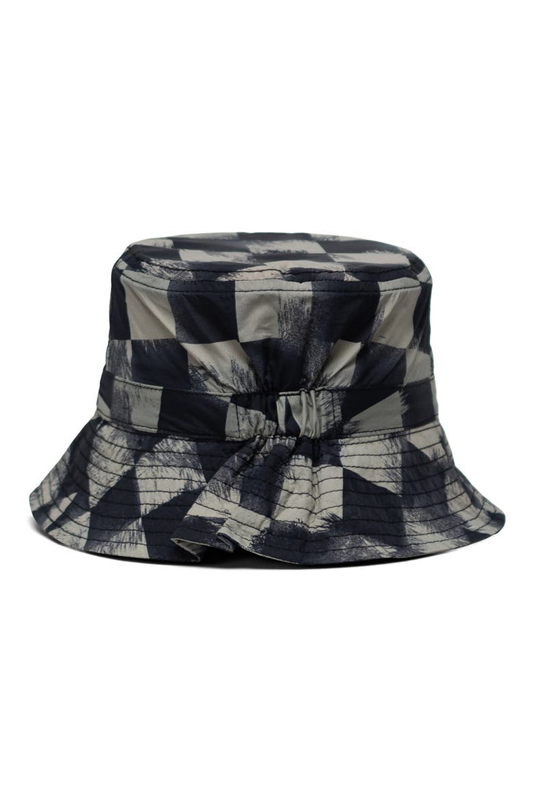 Beach Bucket Hat, Alternate, color, BLACK STENCIL CHECKER