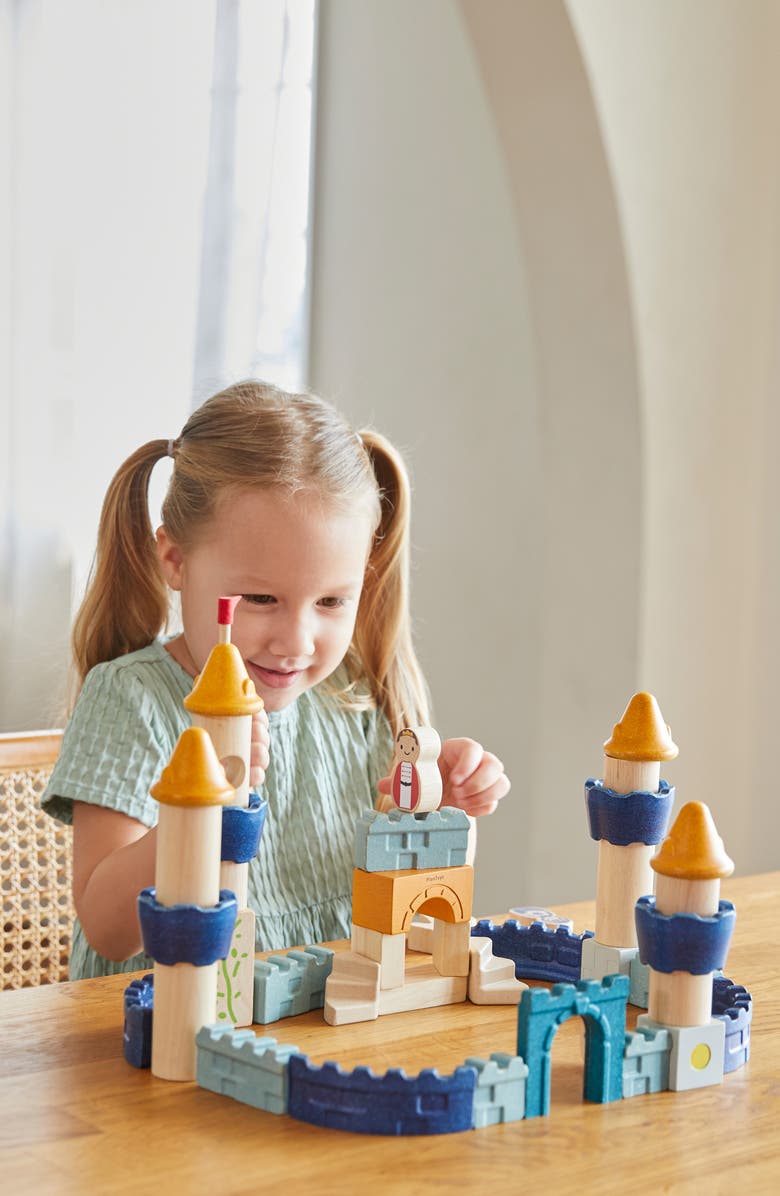PlanToys<sup>®</sup> Castle Block Playset, Alternate, color, Assorted