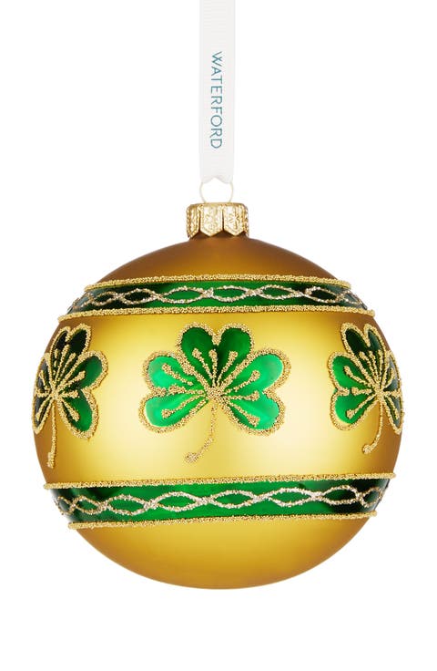 Holiday Heirlooms Emerald Shamrock Ornament