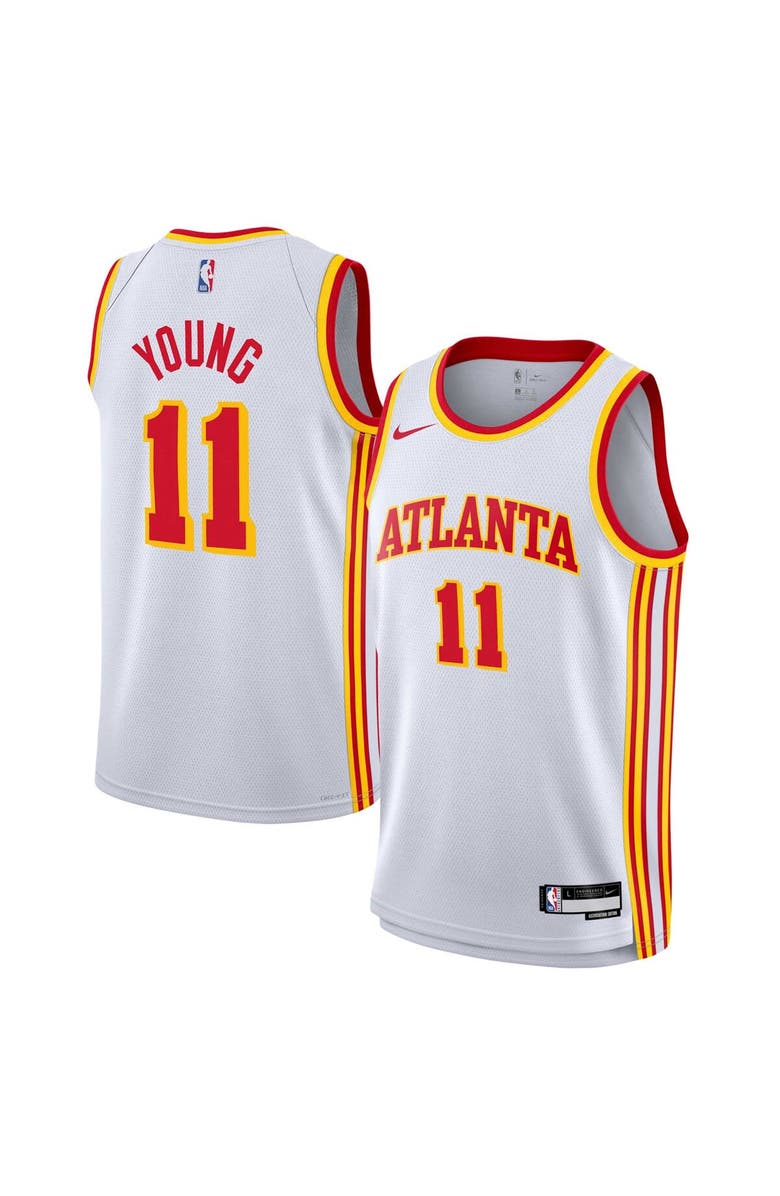 Nike Youth Nike Trae Young White Atlanta Hawks Swingman Jersey - Association Edition, Main, color, 