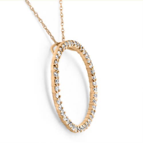 Bliss Diamond 1 Ct Real Diamond Circle Of Life Eternity Round Pendant 14k Or Gold In 14k Yellow Gold