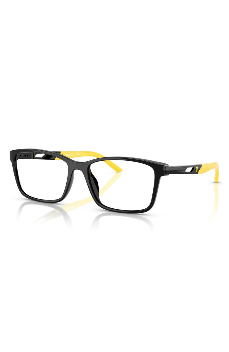 Scuderia Ferrari x Scuderia Ferrari 55mm Pillow Optical Glasses, Alternate, color, Black