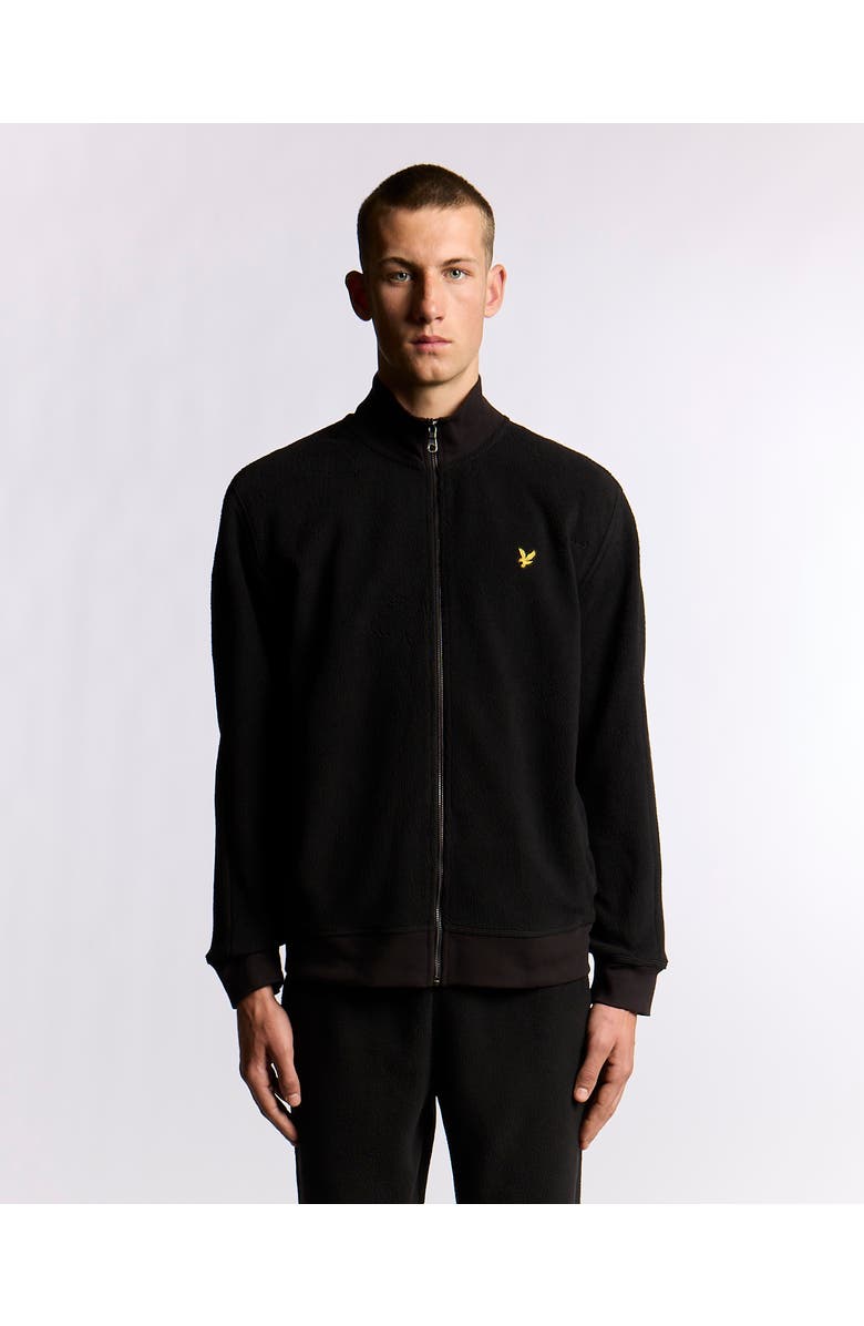 Lyle & Scott Long Sleeve Polar Fleece Track Jacket, Alternate, color, Jet Black