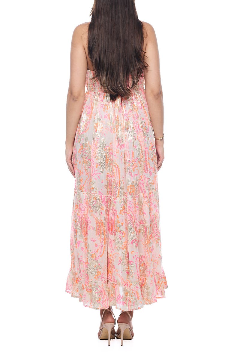 Tassel Cotton Maxi Sundress, Alternate, color, PINK