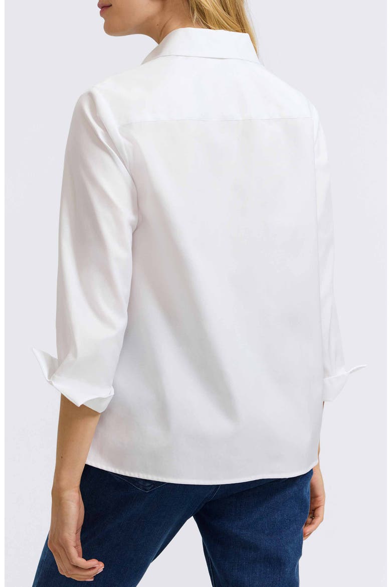 Beatrice Side Button Shirt, Alternate, color, WHITE