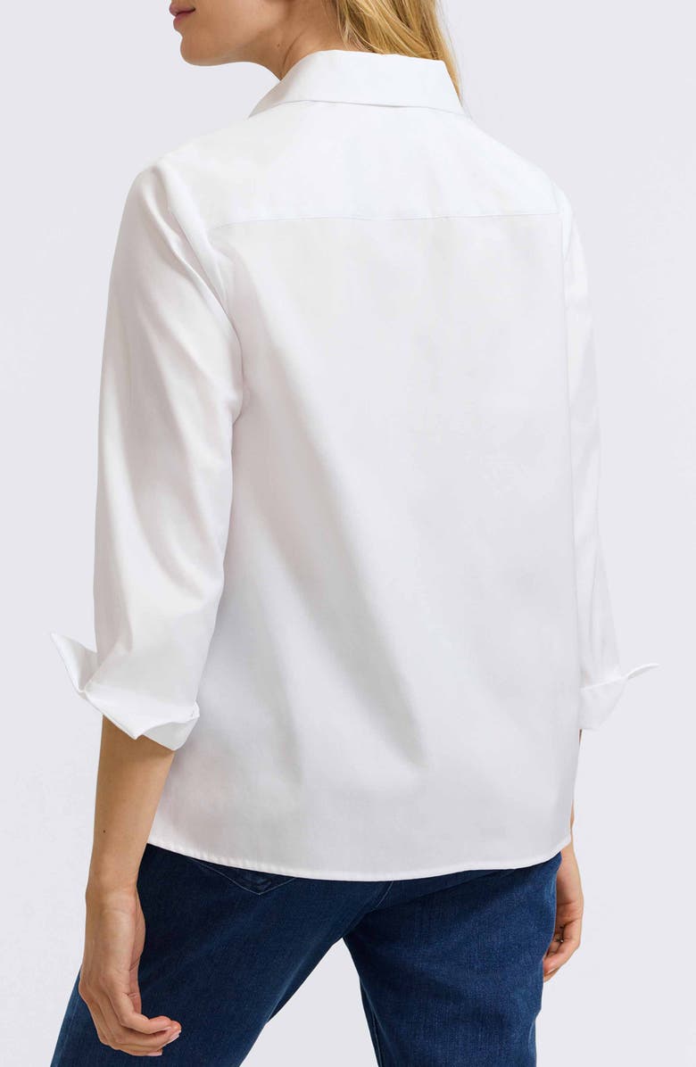 Foxcroft Beatrice Side Button Shirt, Alternate, color, White