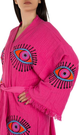 Aria Evil Eye Handmade Cotton Kimono