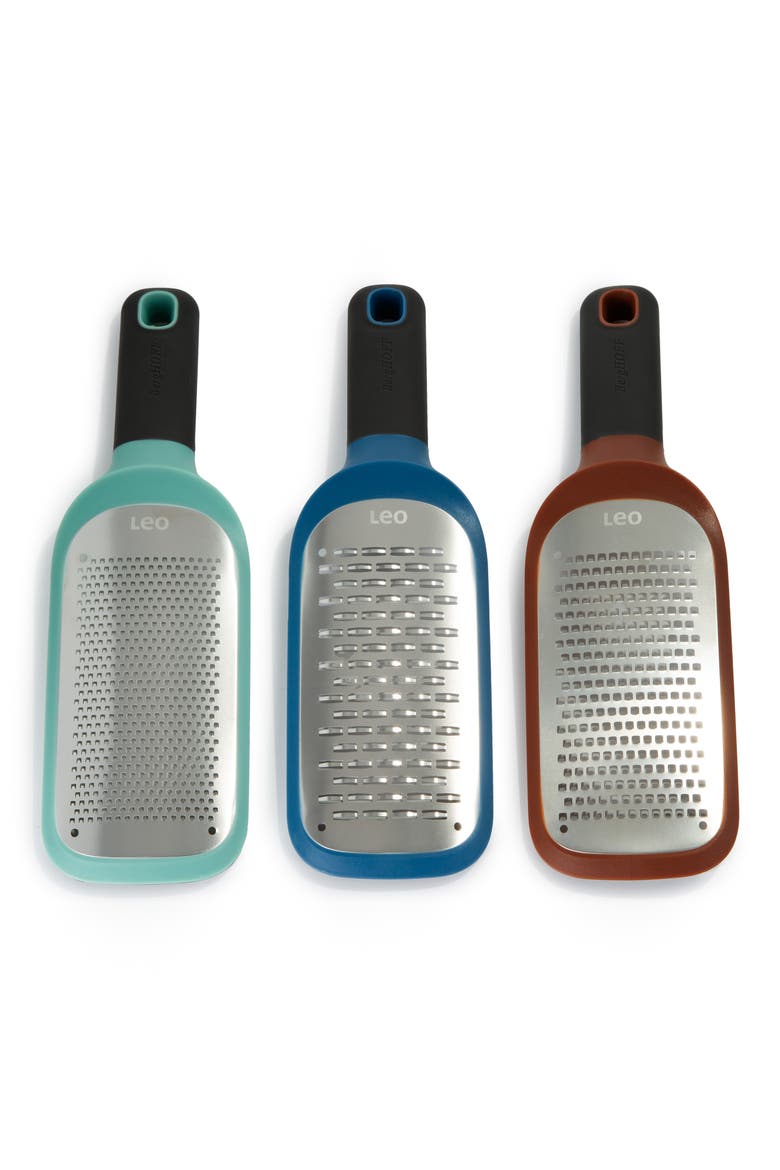 Leo 3-Piece Grater Set, Main, color, BLUE MULTICOLOR
