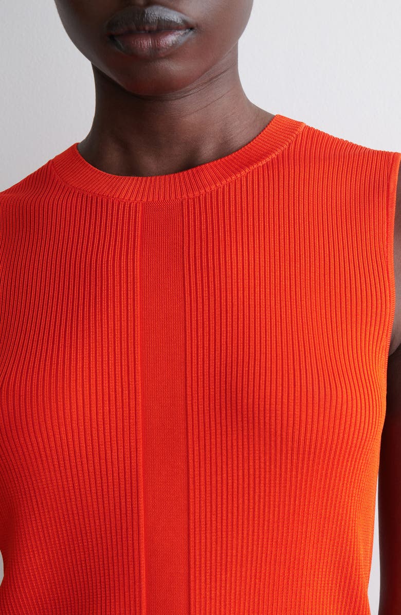 COS Agave Rib Sweater Vest, Alternate, color, Orange Bright
