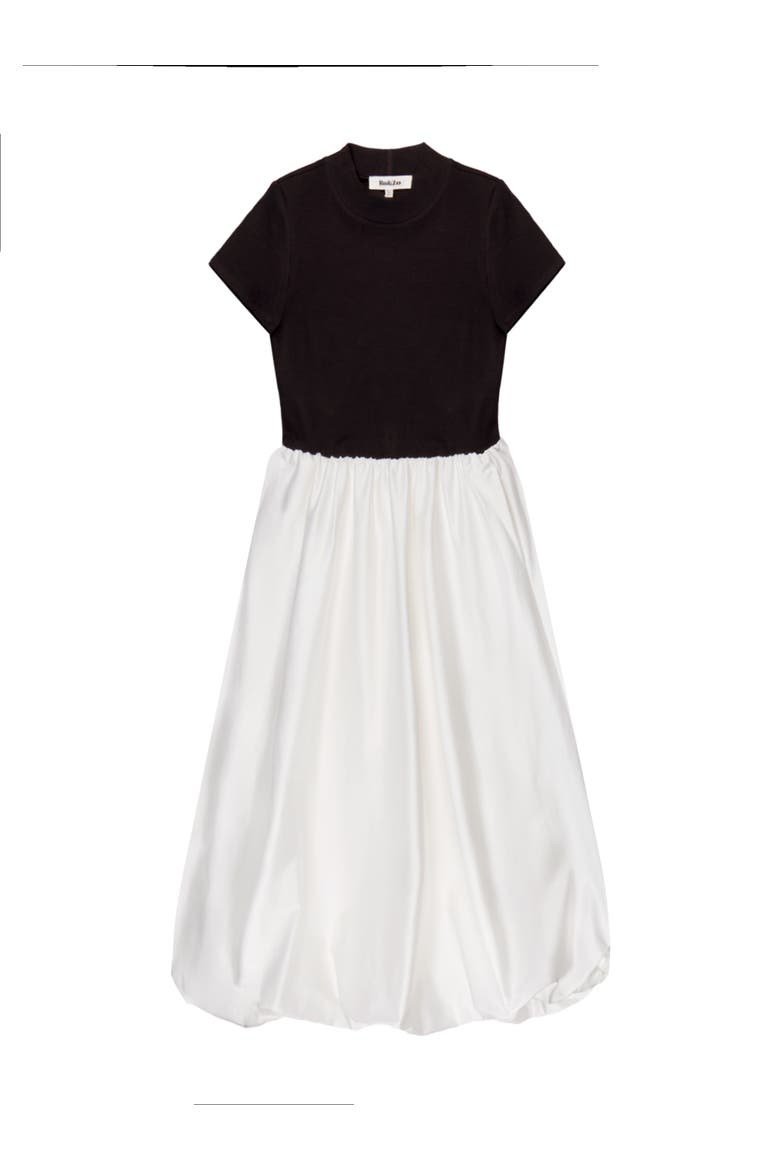 Lucinda Mixed Media Dress, Alternate, color, Black
