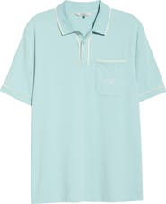 Malbon Golf Dove Piqué Performance Golf Polo