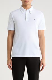 Brooks Brothers Cotton & Linen Blend Oxford Piqué Knit Polo