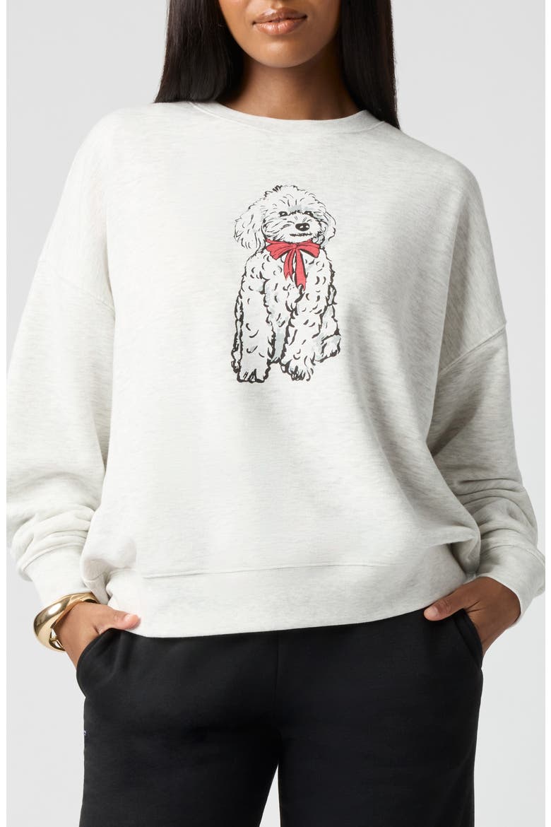 Cozy Crush Winnie Graphic Sweatshirt, Main, color, HEATHER ICE