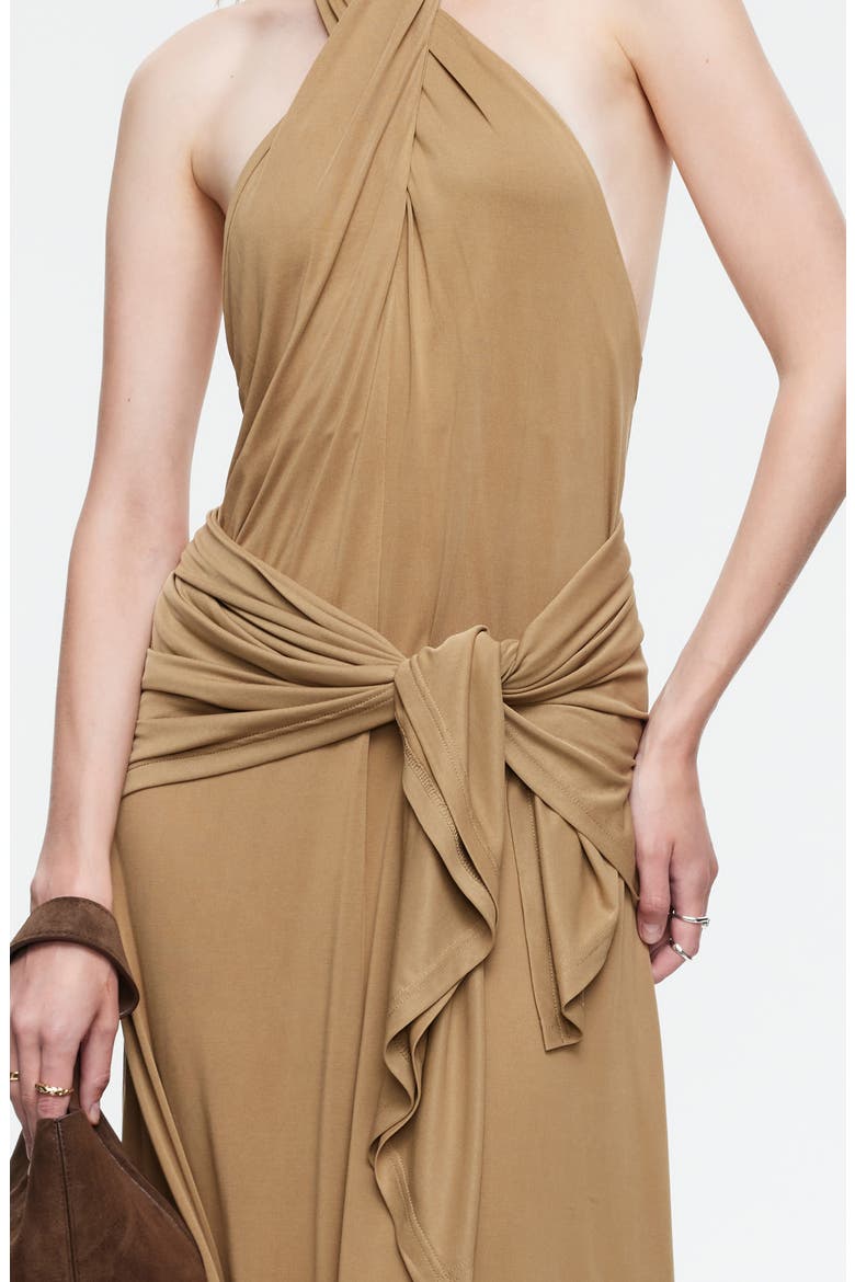 Heavenly Maxi Halter Dress, Alternate, color, TOPAZ