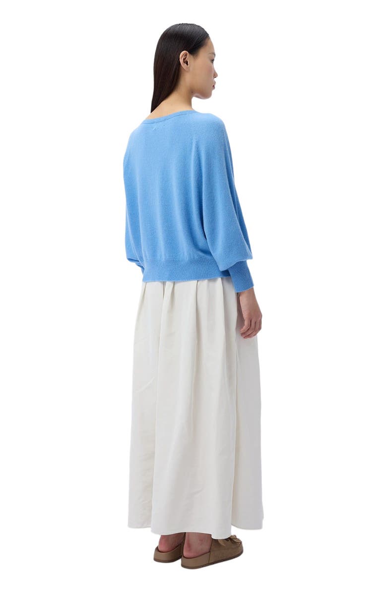 GOBI Mongolian Cashmere Women's Relaxed Cashmere Sweater, Alternate, color, Azure Blue