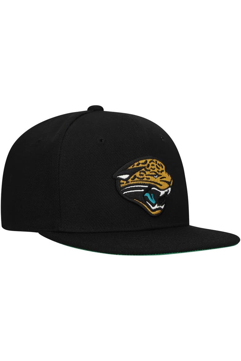 Youth Mitchell & Ness Black Jacksonville Jaguars Gridiron Classics Ground Snapback Hat, Alternate, color, Black