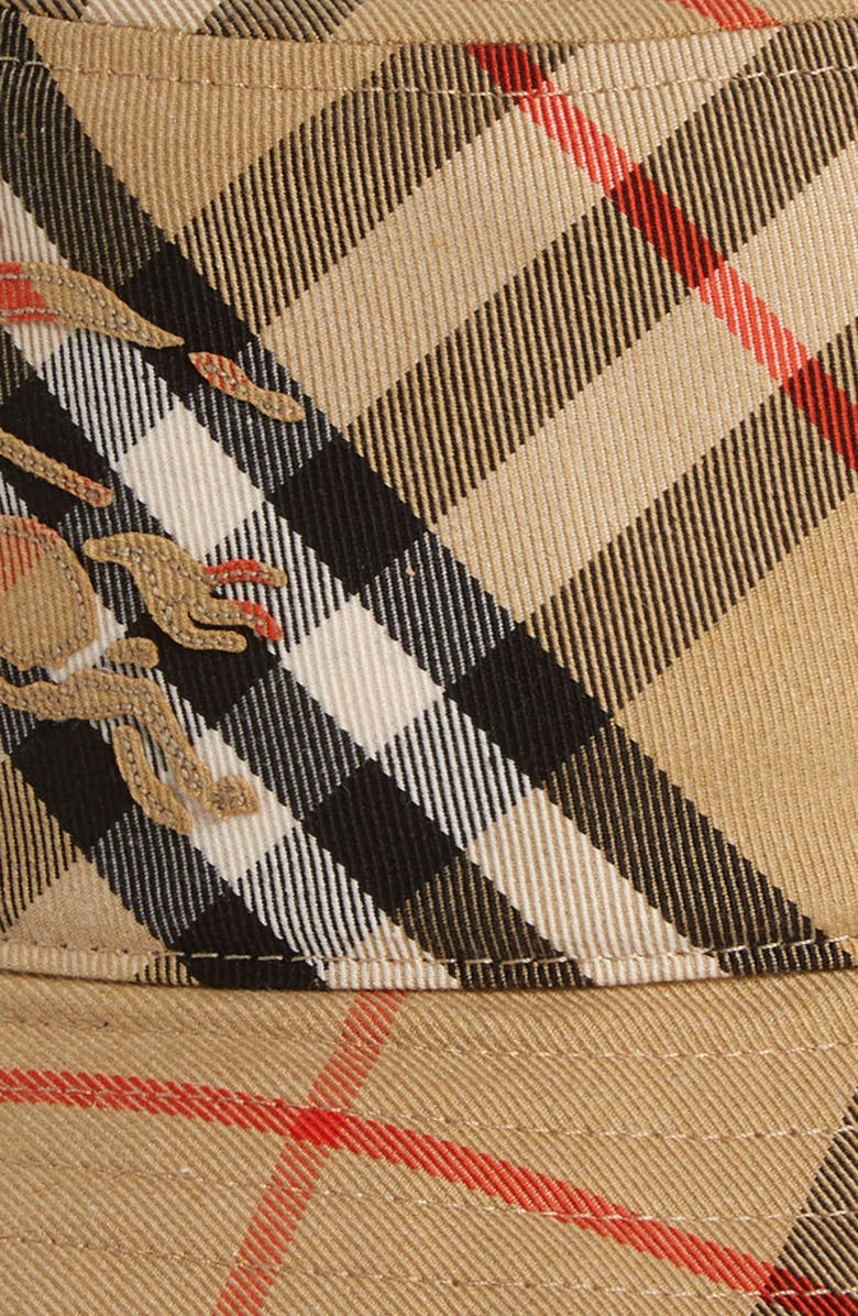 Burberry EKD Check Twill Bucket Hat, Alternate, color, Sand
