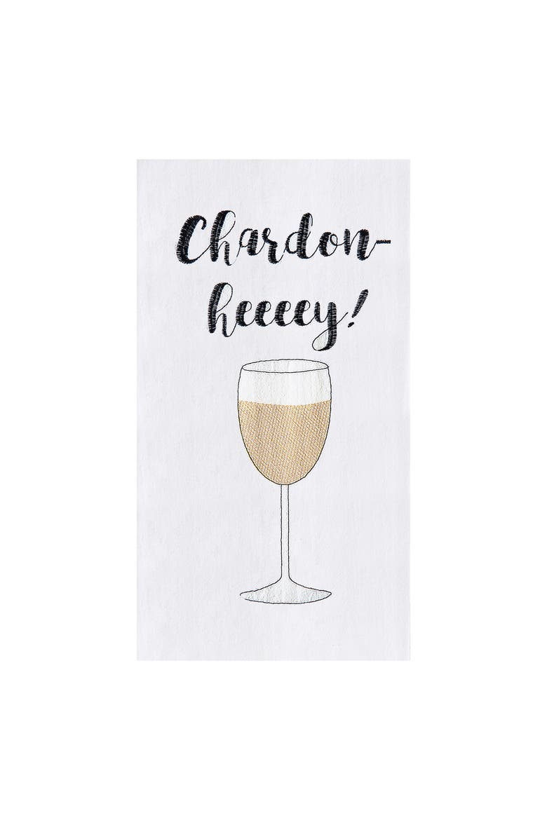 Chardon Heeey Flour Sack Cotton Kitchen Towel, Main, color, White