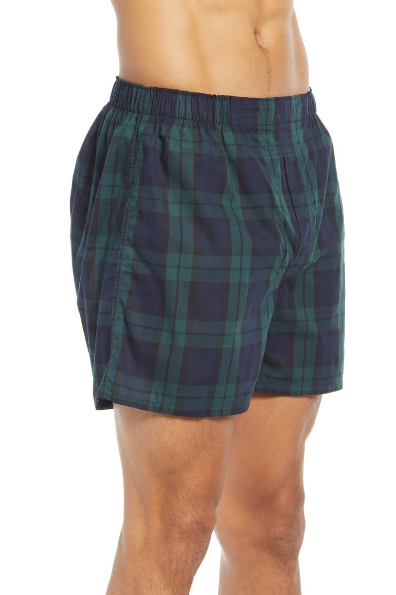 3-Pack Assorted Woven Cotton Boxers, Alternate, color, BLACK