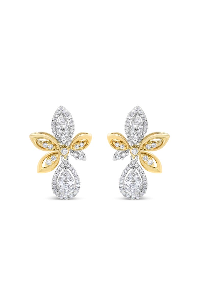 Haus of Brilliance 14K Gold 1.00 Cttw Diamond Teardrop Drop Dangle Earrings, Alternate, color, Yellow