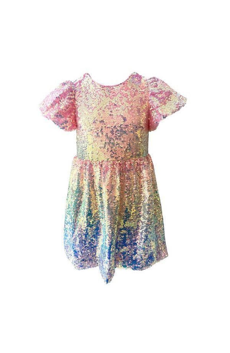 Lola + The Boys Sequin Ombre Dress, Main, color, Multicolor
