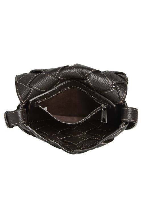 Bottega Veneta Topstitched Intreccciato Leather Messenger Bag