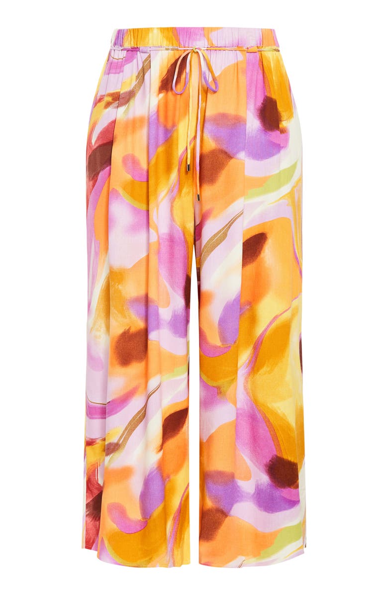 City Chic Esme Print Wide Leg Pants, Alternate, color, Summer Swirl