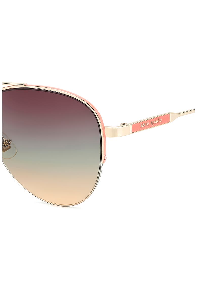 Janece 58mm Gradient Aviator Sunglasses, Alternate, color, LIGHT GOLD