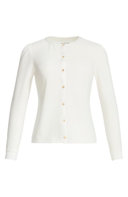 Isaac Mizrahi New York Button Detail Knit Top in White  product